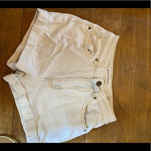 Light washed jean shorts